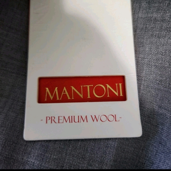 Mantoni 100% Italian Super Fine Wool No Pleat Dress Pants In Gray Size 38R #0413 - Picture 12 of 14